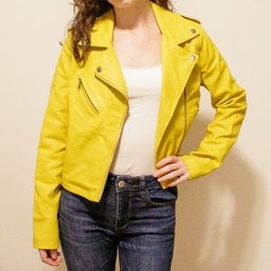 Mustard Yellow Biker Jacket